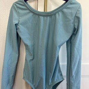 Blue long sleeve leotard